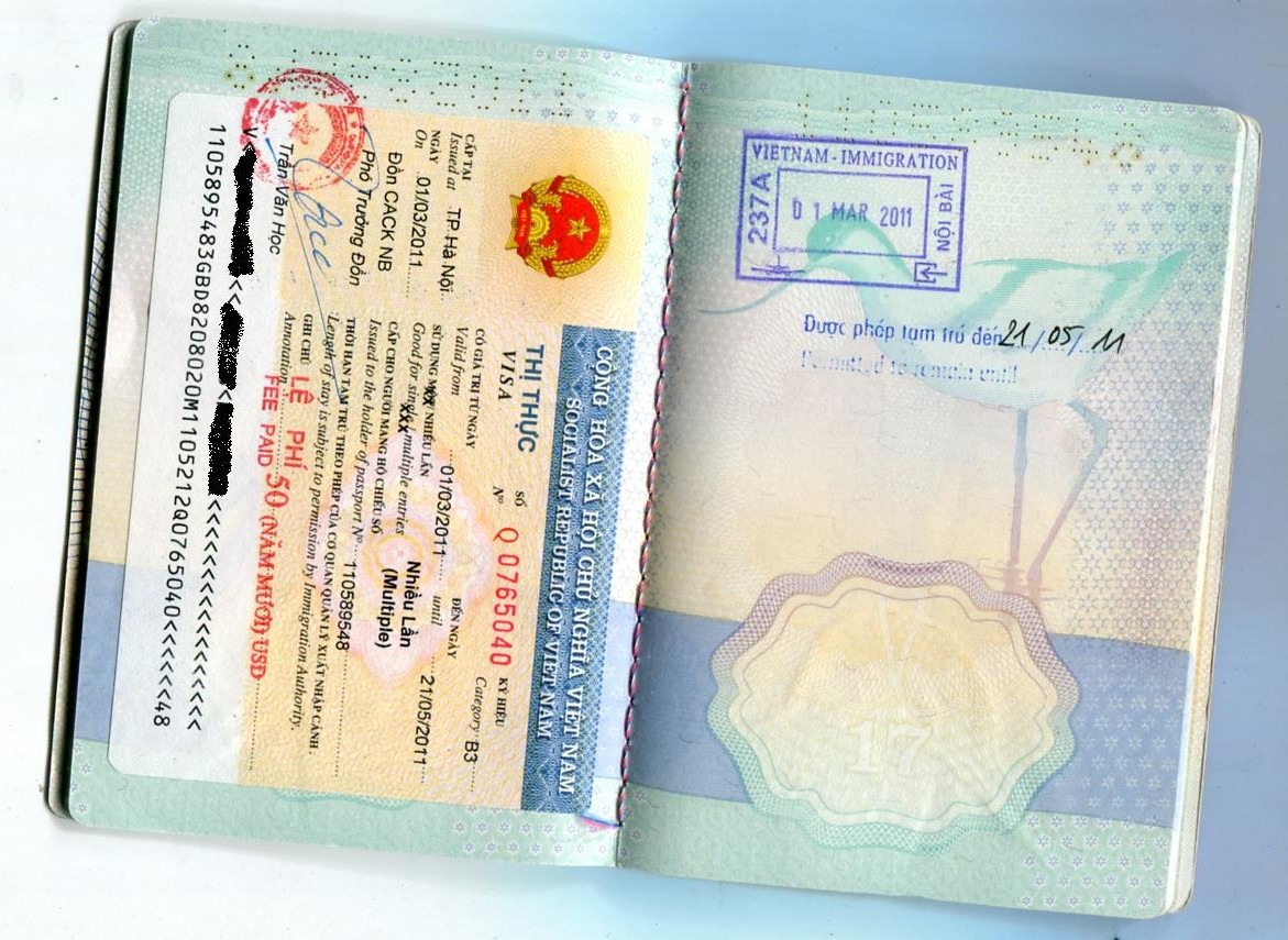 Vietnam Visa Stamp